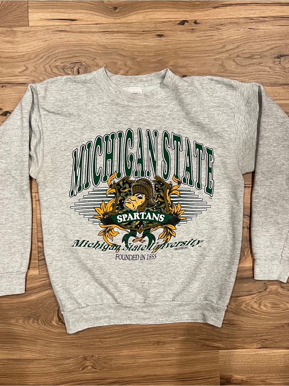 Vintage Michigan State Spartans NCAA Gray Large Sweatshirt